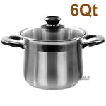 Stock Pot 6qt Stainless Steel Tri-Ply Encapsulated Bottom Dutch Oven NEW