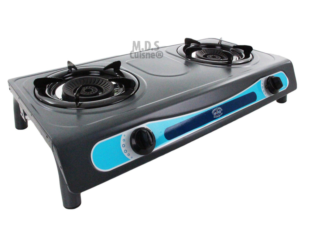 Stove Double Head Propane Gas Burner Portable Stand Camping