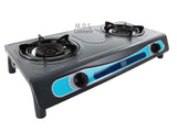 Stove Double Head Propane Gas Burner Portable Stand Camping Outdoor Stove Stainless