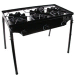 Stove Triple Burner Heavy Duty Gas Propane Outdoor Camping BBQ Grill Griddle