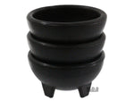 Molcajete 3pc Salsa Bowl for Guacamole Sauce Chips Deep Mexican Tortilla Black