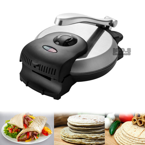 Tortilla Press 8" Electric Heavy Duty Tortilla Maker Flour Corn Manual