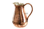 Pitcher Jar 100% Copper Hammered Handcrafted 72 oz. Pitcher