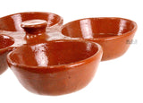 Salsero de Barro 4 in 1 Salsa Bowls Traditional Lead Free Clay Artisan Artezenia Molcajete Mexican Condiment Garnish Serving Bowls
