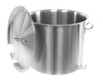 Stock-Pot 24 Qt Stainless Steel Commercial Heavy Duty Kitchen Restaurant Olla Steamer Pot with Lid (24 Qt StockPot)