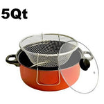 Fryer Pot 5 Qt. With Fry Basket and Glass Lid Olla Para Freir Freidora Fries