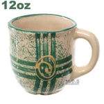 Tazas De Barro 12 Oz-10 Oz Jarrito Artisan Artezenia Mexican Clay Traditional Authentic Ponchero Hot Chocolate Champurrado Tepache Pulque Mug Cup Handmade Decorative (Blue 12 Oz)