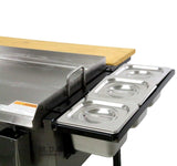 Ematik Griddle 31” 100% Heavy Duty Gauge Steel Stainless Steel Catering Cart Grill Taco Cart Tailgate Camping Stove (Catering Griddle Cart 31" -Bundle Set)
