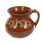 Taza De Barro 10 OZ Traditional Artisan Hand painted Floral 100% Lead Free