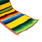 Ematik Serape Traditional Vibrant Colorful 100% Mexican Table Runner Zarape Throw Blanket Table Linen from Saltillo Coahuila Fiesta (Cobalt Blue)