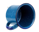 Pocillo De Peltre Blue Azul Enamel Coated 3.5” 10 Oz Cup Capacity Traditional Mexican Coffee Hot Chocolate Camping Mug