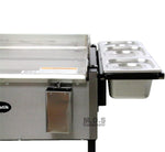 Ematik Griddle 31” 100% Heavy Duty Gauge Steel Stainless Steel Catering Cart Grill Taco Cart Tailgate Camping Stove (Catering Griddle Cart 31" -Bundle Set)