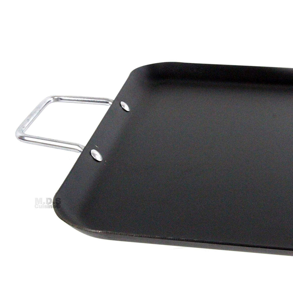 Ematik Comal Double Griddle 18.5” Non-Stick Heat Resistant Handles