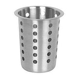 Condiment Cylinder 5.5" Stainless Steel Holder for Table-top Flatware Fork Spoon Knife Cookware Tray Dispenser