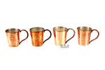 Shot Glass 100% Pure Hammered Copper Five Piece Set with Plate Mescalero Tequilero