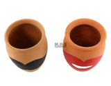 Cantarito De Barro 12 Oz Decorative Artisan Artezenia Jarrito Traditional Authentic Mexican Lead Free Red Clay Loco Margarita Michelada (2 Cantaritos)