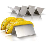 Taco(s) Holder Stainless Steel 9” Restaurant Commercial 2-3 Slot Mexican Taco Serving Display Rack ((2) Taco Holders)