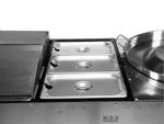 Ematic Catering Cart 24” Griddle 100% Pure Heavy Duty Gauge Steel Commercial Stainless Steel Taco Cart Grill with Steamer and Convex Comal