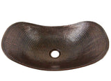 Sink Oval Hand Hammered Artisan Copper Cobre Drop in Luxor Modern Bathroom Antique Sleigh Vessel Sink Sumidero