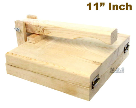 Tortilla Press 11” Pine Wood Tortilladora de Madera Big Tortilla Press Heavy Duty Traditional