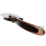 Pizza Cutter 2.5" Wheel Modern Metallic Rose Golden Bronze Vintage Heavy Duty (Bronze)
