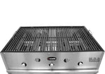 Ematic Catering Cart 36” Grill 100% Pure Heavy Duty Gauge Steel Commercial Stainless Steel Taco Cart