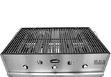 Ematic Catering Cart 36” Grill 100% Pure Heavy Duty Gauge Steel Commercial Stainless Steel Taco Cart