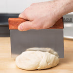 Chopper Scraper Dough Cutter Stainless Steel Griddle Tools Wood Handle Spatula