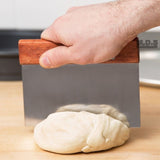Chopper Scraper Dough Cutter Stainless Steel Griddle Tools Wood Handle Spatula