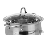 Stockpot 14 Qt Stainless Steel Commercial Tri-Ply Capsule Bottom Pot Dutch Oven Stock Pot