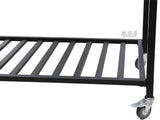 Ematik Taco Cart Food Catering Stainless Steel 24" Steel Griddle Plancha with 3 Steamers Tray Pans Plus Side Table and Bottom Storage Rack High Pressure Propane Gas Hose and Regulator