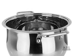 Stockpot 14 Qt Stainless Steel Commercial Tri-Ply Capsule Bottom Pot Dutch Oven Stock Pot
