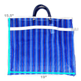 Shopping Bags Mercado Mexican Tote Grocery Handmade 19” x 15.5” Carrying Assorted Flannel Colored Mesh Reusable Market Bag Cocina Mexicano (L) Blue Mexican Handbag)