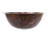Sink Round Circular Hand Hammered Artisan Copper Cobre Extra Deep Luxor Modern Bathroom Antique Style Sink Sumidero