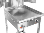 Trompo Para Tacos Al Pastor Dual Infrared Propane Gas Burner with Stainless Steel Comal Griddle 9.5" Pastor Knife and Stand
