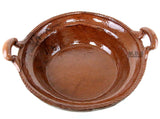 Cazuela De Barro 15" Brown Interior Finish Lead Free Mexican Casserole Clay Traditional Decorative Artisan Olla Artezenia