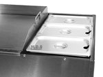 Ematic Catering Cart 36” Griddle 100% Pure Heavy Duty Gauge Steel Commercial Stainless Steel Taco Cart Grill with Steamer