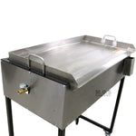 Ematik Griddle 31” 100% Heavy Duty Gauge Steel Stainless Steel Catering Grill Camping Tailgate Taco Cart Portable