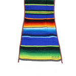 Ematik Serape Traditional Vibrant Colorful 100% Mexican Table Runner Zarape Throw Blanket Table Linen from Saltillo Coahuila Fiesta (Cobalt Blue)
