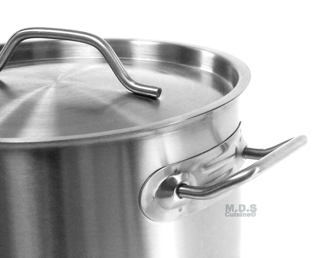 Millvado Stainless Steel Casserole Pot, Large Steel Dutch Oven, Boiling Pot  for Soup, Spaghetti, Braising, 12.6 Quart Induction Cooking Pot, Urban