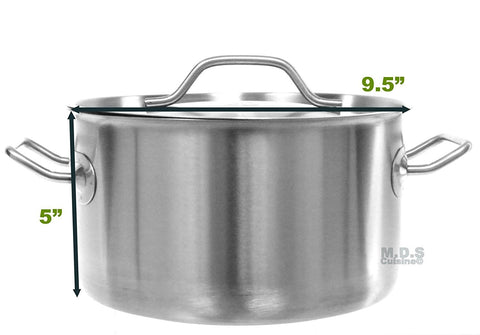 Bistro 6-Quart Stainless Dutch Oven with Lid, Metallic Sold by at Home