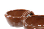 Salsero’s De Barro Double Traditional Lead Free Mexican Clay Salsa Serving Bowls 2 in 1