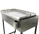 Ematik Griddle 31” 100% Heavy Duty Gauge Steel Stainless Steel Catering Grill Camping Tailgate Taco Cart Portable