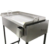 Ematik Griddle 31” 100% Heavy Duty Gauge Steel Stainless Steel Catering Grill Camping Tailgate Taco Cart Portable