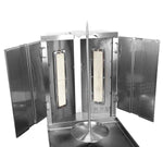 Trompo Para Tacos Al Pastor Dual Infrared Propane Gas Burner with Stainless Steel Comal Griddle 9.5" Pastor Knife and Stand