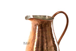 Pitcher Jar 100% Copper Hammered Handcrafted 72 oz. Pitcher