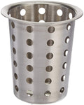 Condiment Cylinder 5.5" Stainless Steel Holder for Table-top Flatware Fork Spoon Knife Cookware Tray Dispenser
