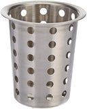 Condiment Cylinder 5.5" Stainless Steel Holder for Table-top Flatware Fork Spoon Knife Cookware Tray Dispenser