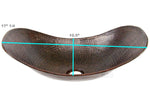 Sink Oval Hand Hammered Artisan Copper Cobre Drop in Luxor Modern Bathroom Antique Sleigh Vessel Sink Sumidero