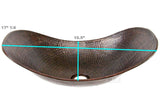 Sink Oval Hand Hammered Artisan Copper Cobre Drop in Luxor Modern Bathroom Antique Sleigh Vessel Sink Sumidero